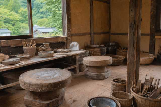 rustic-pottery-workspace