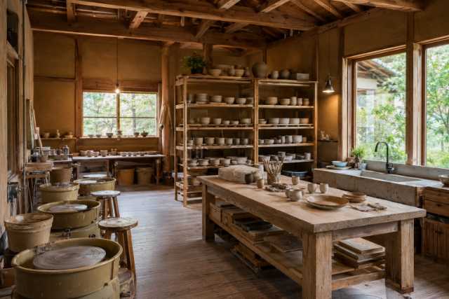 wooden-pottery-workroom